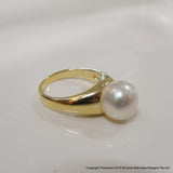Freshwater Pearl Ring gold dipped 