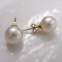 Broome Pearl Earrings Studs 9ct Round - Broome Staircase Designs Pearl Gallery - 1