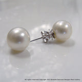 Broome Pearl Earrings Studs 9ct Round - Broome Staircase Designs Pearl Gallery - 2
