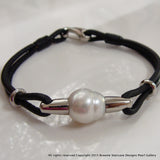 Cultured South Sea Pearl leather Bracelet - Broome Staircase Designs Pearl Gallery - 2