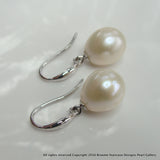 Cultured Freshwater Pearl Earrings 9ct White Gold