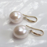 Cultured Freshwater Pearl Earrings 9ct Yellow Gold 
