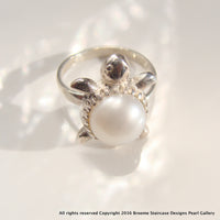 Cultured Pearl Turtle Ring - Broome Staircase Designs Pearl Gallery