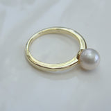 Cultured Freshwater Small Pearl Ring Sterling Silver