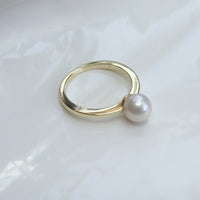 Cultured Freshwater Small Pearl Ring Sterling Silver