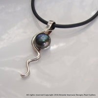 Pearl Pendant Mitchell Falls Staircase (black s/s) FREE NEOPRENE NECKLACE! - Broome Staircase Designs Pearl Gallery - 2