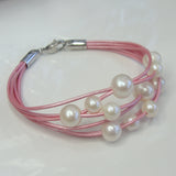 Cultured Freshwater Pearl Pink Multi-strand Bracelet