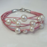 Cultured Freshwater Pearl Pink Multi-strand Bracelet