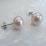 Cultured Freshwater Pearl Studs PINK