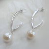 Cultured Freshwater Pearl Drop Earrings Sterling Silver