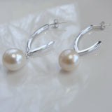 Cultured Freshwater Pearl Drop Earrings Sterling Silver