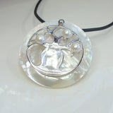 Boab Tree Mother of Pearl Round Sterling Silver