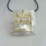 Boab Tree Mother of Pearl Gold Pendant