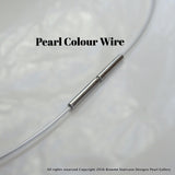 Pearl Stainless Steel Wire Necklace 0.7mm Single Strand