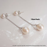 Cultured Chain Drop Pearl Earrings