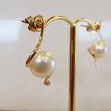 Australian South Sea Pearl and Diamond Gold Earrings