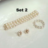 Cultured Freshwater Pearl Stretchy 2 Strand Set