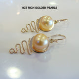 Staircase Pearl Earrings white and golden pearls - Broome Staircase Designs Pearl Gallery - 7