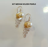 Staircase Pearl Earrings white and golden pearls - Broome Staircase Designs Pearl Gallery - 6