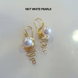 Staircase Pearl Earrings white and golden pearls - Broome Staircase Designs Pearl Gallery - 4