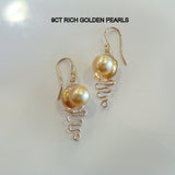 Staircase Pearl Earrings white and golden pearls - Broome Staircase Designs Pearl Gallery - 8