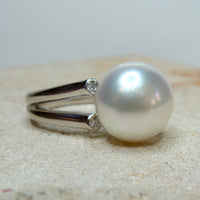 Broome Pearl CZ Ring Sterling Silver