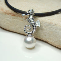 Cultured Broome Pearl Pearl Sterling Silver Seahorse Pendant
