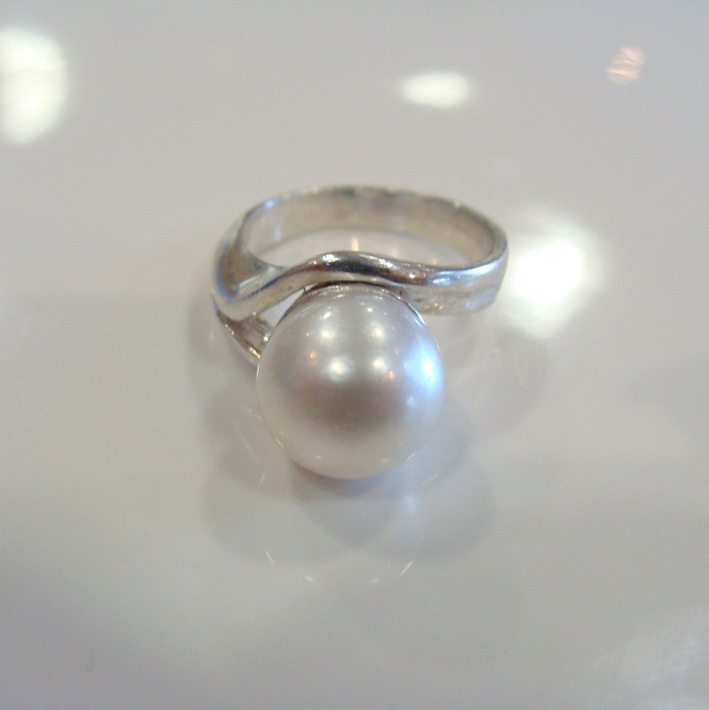 Sterling Silver Australian South Sea Pearl Ring - Broome Staircase Designs Pearl Gallery - 1