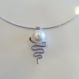 Broome Pearl Monsoonal Staircase Pendant 18ct White Gold
