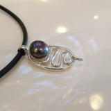 Pendant Blue Haze Staircase to the Moon (black,s/s) - Broome Staircase Designs Pearl Gallery - 2