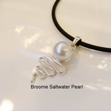Pearl Staircase Pendant Eco Beach (White,top,s/s)**FREE NEOPRENE NECKLACE! - Broome Staircase Designs Pearl Gallery - 2