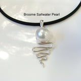Pearl Staircase Pendant Eco Beach (White,top,s/s)**FREE NEOPRENE NECKLACE! - Broome Staircase Designs Pearl Gallery - 3