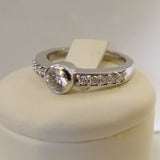 Diamond Engagement Ring 18ct white gold - Broome Staircase Designs Pearl Gallery - 2