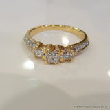 Diamond Engagement Ring 18ct yellow gold - Broome Staircase Designs Pearl Gallery - 4