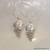 Cultured Freshwater  Pearl Staircase Earrings Sterling Silver