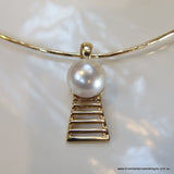 Broome Pearl James Point Staircase Pendant 18ct Gold
