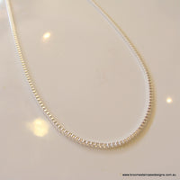 Sterling Silver Box Chain 925 -1mm & 2mm - Broome Staircase Designs Pearl Gallery - 1