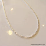 Sterling Silver Box Chain 925 -1mm & 2mm - Broome Staircase Designs Pearl Gallery - 1