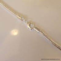 Sterling Silver Snake Chain 925 - 4mm - Broome Staircase Designs Pearl Gallery - 1