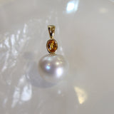 Australian Broome Pearl & Queensland Sapphire Pendant 18cty - Broome Staircase Designs Pearl Gallery - 1
