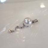 Broome Pearl Mitchell Falls Staircase Pendant 18ct White Gold