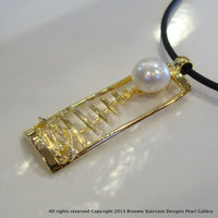 Pearl Pendant Pendant Kimberley Staircase to the Moon (white/e/p)**FREE NEOPRENE NECKLACE! - Broome Staircase Designs Pearl Gallery