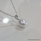 Freshwater Pearl Pendant 9ct White Gold 