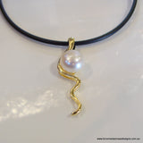 Pendant Mitchell Falls Staircase (White, e/p) FREE NEOPRENE NECKLACE WITH THIS PENDANT! - Broome Staircase Designs Pearl Gallery - 2