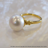 Cultured Freshwater Pearl Starfish Ring Gold