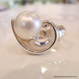 Cultured Broome Pearl Sterling Silver Ring