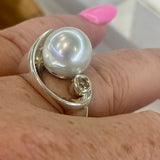Broome Pearl 'Luna Eclipse' Diamond Sterling Silver Ring