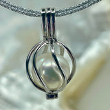 Wave Cage Pendant with Broome Pearl