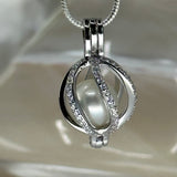 Silver Round Cubic Zirconia Small CageSilver Round Cubic Zirconia Small Cage