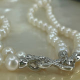 Sterling Silver Freshwater Pearl Double Strand Necklace